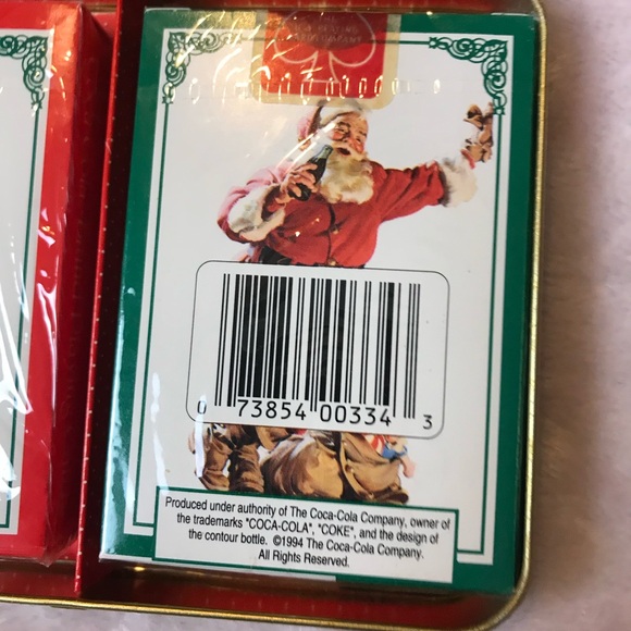Coca-Cola Santa Claus Playing Cards in Tin - Picture 7 of 16